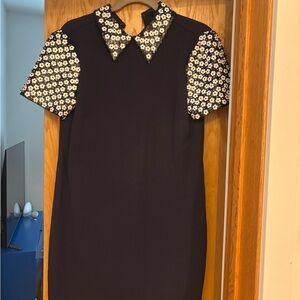 Navy and White Floral Women's Dress